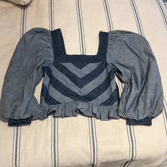 Anthropologie - Love The Label Jean Blouse - Picture 2 of 5